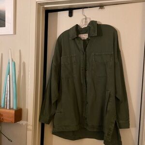 Olive green oversized jacket